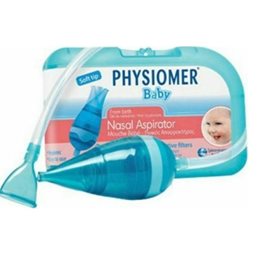 PHYSIOMER Nasal aspirator Ρινικός Αποφρακτήρας βρεφών 1τμχ και 5 τμχ Προστατευτικά Φίλτρα PHYSIOMER Ρινική Αποσυμφόρηση