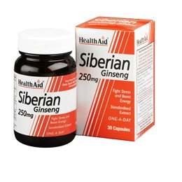 Health Aid Siberian Ginseng 250mg 30 Κάψουλες HEALTH AID Ύπνος-Στρες & Ψυχολογία