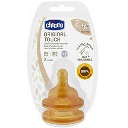 Chicco Original Touch Θηλή Καουτσούκ Κανονική Ροή 2-4m+, 2 τεμ CHICCO Θηλές