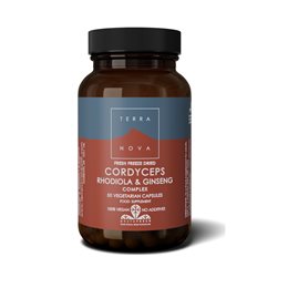 Terranova Cordyceps Rhodiola Ginseng (50veg.caps) - Σωματική και Πνευματική Τόνωση TERRANOVA Ύπνος-Στρες & Ψυχολογία