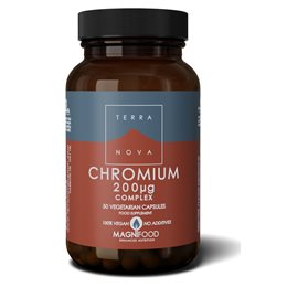 TERRANOVA Chromium 200ug Complex Χρώμιο Πικολινικό για Καλύτερο Γλυκαιμικό Έλεγχο, 50 caps TERRANOVA Μέταλλα-Ιχνοστοιχεία