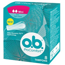 O.b Pro Comfort Mini Tampons Ταμπόν Μίνι 2 Σταγόνων 8 τεμάχια O.B Διαφορα