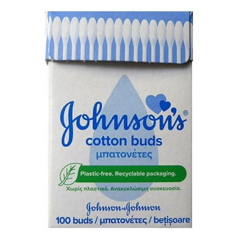 Johnson's | Cotton Buds | Μπατονέτες σε Ανακυκλώσιμη Συσκευασία | 100 τμχ