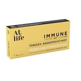 AtLife Immune Vitamin C Zinc Vitamin D3 Συμπλήρωμα Διατροφής για Τόνωση Ανοσοποιητικού 30 Ταμπλέτες  Ανοσοποιητικό