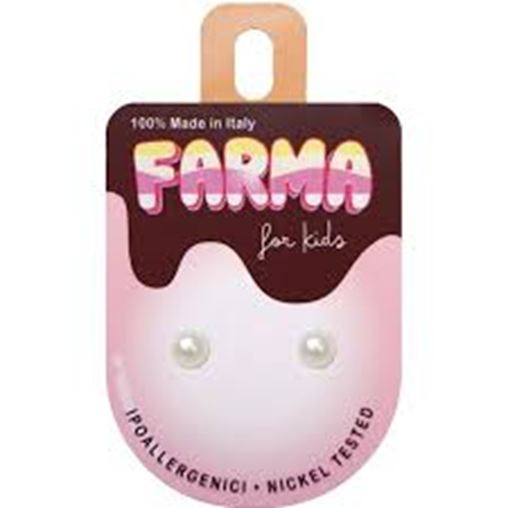 Farma Bijoux Υποαλλεργικά Σκουλαρίκια Πέρλες Λευκές 3mm (BEP3C50),1 Ζευγάρι