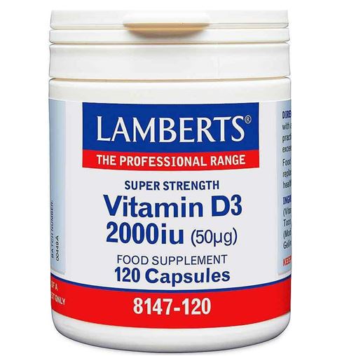 Lamberts Vitamin D3 2000iu (50μg) για την υγεία Οστών Δοντιών Ανοσοποιητικού 120 caps