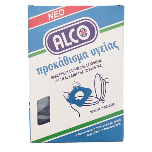  ALCO Κάλυμμα τουαλέτας πλαστικό μιας χρήσης ,10τμχ