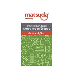 Matsuda Επίδεσμος Ελαστικός 6Cmx4,5M Με Άγκιστρα MATSUDA Επίδεσμοι