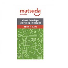 MATSUDA ΕΛΑΣΤ.ΕΠΙΔ  8CM Χ 4,5Μ ΜΕ ΑΓΚΙΣΤΡΑ MATSUDA Επίδεσμοι
