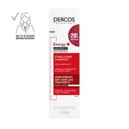 Vichy Dercos Energy+ Stimulating Shampoo Δυναμωτικό Σαμπουάν Κατά της Τριχόπτωσης 200ml VICHY Τριχόπτωση