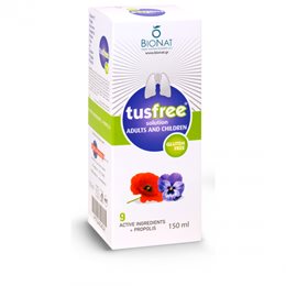 Bionat Tusfree Σιρόπι για τον Ξηρό - Παραγωγικό Βήχα 150ml BIONAT Πονόλαιμος-Βήχας