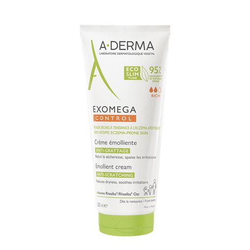 A-Derma Exomega Control Anti Scratching Emollient Cream (200ml) - Κρέμα για Ατοπικό/Πολύ Ξηρό Δέρμα