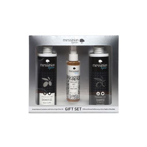 Messinian Spa Promo Premium Line Black Truffle Shower Gel 300ml & Shampoo 300ml & Hair and Body Mist