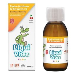 Vican Liqui Vites Kids Παιδικό Σιρόπι Βοτάνων & Βιταμίνης C με Γεύση Κεράσι 120 ml VICAN Παιδικά Συμπληρώματα