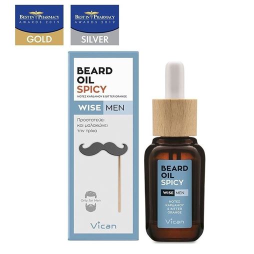 Vican Wise Men Beard Oil Spicy Λάδι Περιποίησης για τα Γένια 30ml