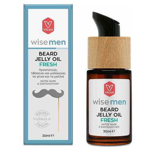 Vican Wise Men Beard Oil Jelly Oil Fresh -Λαδάκι Για Τη Γενειάδα Σε Μορφή Gel 30ml