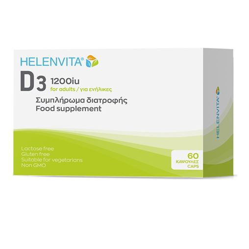 Helenvita Vitamin D3 1.200IU Συμπλήρωμα Διατροφής Βιταμίνης D3, 60caps