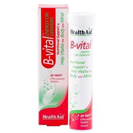 Health Aid B-Vital Σύμπλεγμα βιταμινών Β, C & Μετάλλων 20eff tabs HEALTH AID Bιταμίνη C