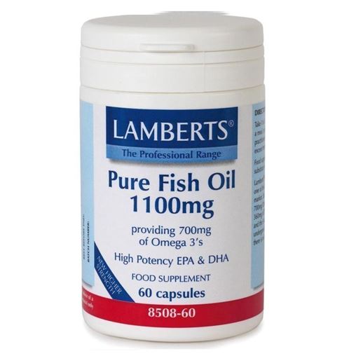 Lamberts Pure Fish Oil 1100mg Συμπλήρωμα Διατροφής με Ιχθυέλαιο 60 κάψουλες