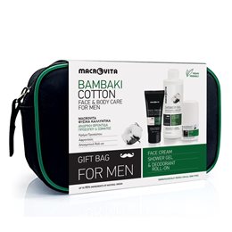 Macrovita Promo Cotton & Hops for Men Face Cream 50ml & Shower Gel 250ml & Deodorant Roll-On 50ml MACROVITA Αποσμητικά
