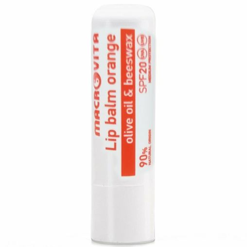 Macrovita Lip Balm Orange - Βάλσαμο Χειλιών Με Πορτοκάλι SPF20 4.8gr.