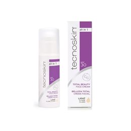 Tecnoskin All in 1 Total Beauty Face CC Cream Light Spf30 Αντιρυτιδική Κρέμα προσώπου με χρώμα 50ml TECNOSKIN Αντηλιακά Προσώπου