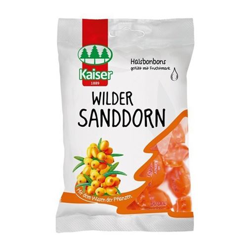Kaiser Wilder Sanddorn, Καραμέλες Για Τον Βήχα & Τον Ερεθισμένο Λαιμό Με Ιπποφαές 60gr