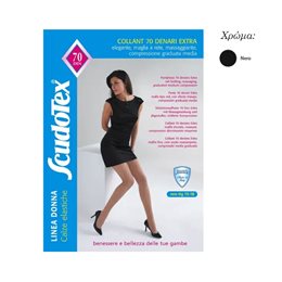 Scudotex 470 Καλσόν Διαβαθμισμένης Συμπίεσης 70 Den 15-18 mmHg 70 Den Black No 1 (extra small)  Κάλτσες /  Καλσόν