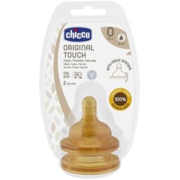 Chicco Original Touch Θηλές από Καουτσούκ Κανονικής Ροής για 0+ μηνών 2τμχ CHICCO Θηλές
