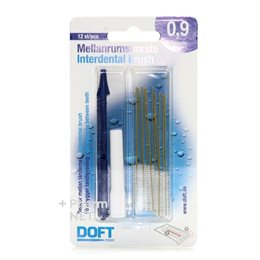 Doft Envelope 0.9mm  Μεσοδόντια Βουρτσάκια Καθαρισμού, Βαθύ Μπλε (12τμχ) DOFT Μεσοδόντια Βουρτσάκια