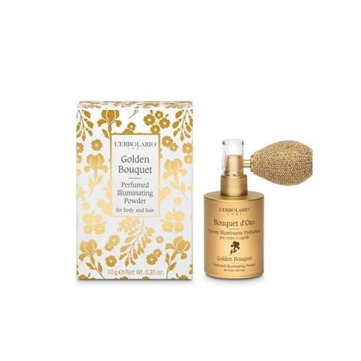L'Erbolario Bouquet D'Oro Perfumed Illuminating Powder For Body and Hair Αρωματική Πούδρα Λάμψης10gr