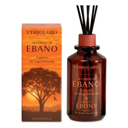 L'Erbolario Accordo Di Ebano Fragrance For Scented Wood Sticks Αρωματικό Χώρου με Ξύλινα Στικς 200ml L ERBOLARIO Αρωματικά Χώρου - Κεριά
