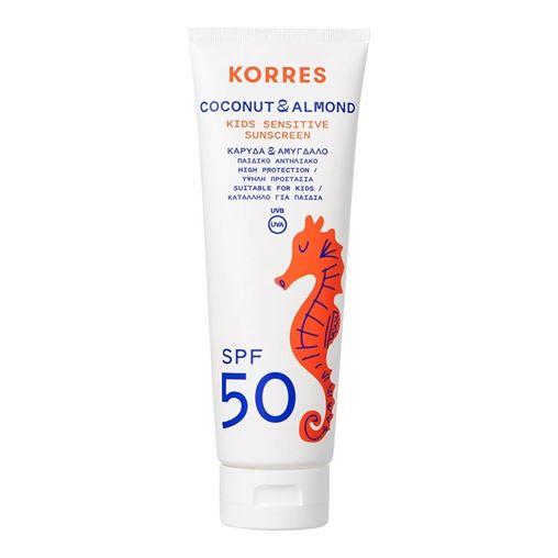 Korres Coconut & Almond SPF50 Παιδικό Αντηλιακό Γαλάκτωμα για Πρόσωπο & Σώμα 250ml
