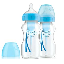 DR.BROWNS ΜΠΙΜΠΕΡΟ ΠΛΑΣΤΙΚΟ OPTIONS+ (Φ.Λ.) 270 ML ΜΠΛΕ (2 ΤΕΜ.) DR. BROWNS Μπιμπερό