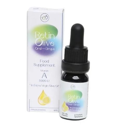 Retin Olive Vitamin A 5000 IU Oral Drops Πόσιμες Σταγόνες με Βιταμίνη Α 9 ml