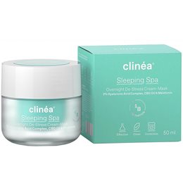 Clinea Night Cream Sleeping Spa Κρέμα-Μάσκα Προσώπου De-Stress Νυκτός 50ml CLINEA Ενυδάτωση