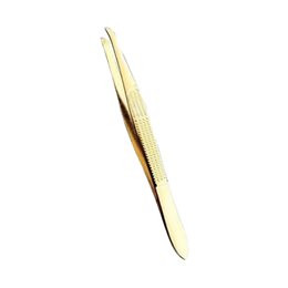 Beauty Spring  Tweezer Gold Plated Slant Τριχολαβίδα Φρυδιών Λοξή σε Χρυσό Χρώμα 1τμχ  κωδ:3280)  Fraliz Τσιμπιδάκι Φρυδιών με Λοξή Μύτη F417 Ασημί