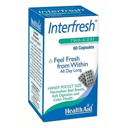 Health Aid Interfresh Breath Fresh Δρα Θετικά στο Φρεσκάρισμα της Αναπνοής 60caps HEALTH AID Κακοσμία Στόματος
