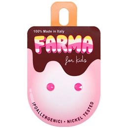Farma Bijoux Υποαλλεργικά Σκουλαρίκια for Kids Κρύσταλλα Επίπεδα Ροζ 3.9mm (M57C100)   Κοσμήματα-Αξεσουάρ