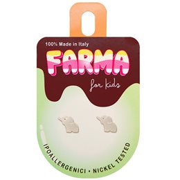  Farma Bijoux Υποαλλεργικά Σκουλαρίκια for Kids Ελεφαντάκια Ασημί 8mm (A586)  Κοσμήματα-Αξεσουάρ