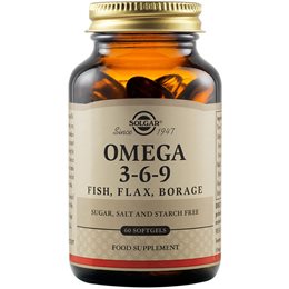SOLGAR - Omega 3-6-9 Συμπλήρωμα Διατροφής Με Λιπαρά Οξέα 60 Μαλακές Κάψουλες SOLGAR Όραση