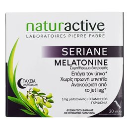 Naturactive Seriane Melatonine Συμπλήρωμα Διατροφής για Ξεκούραστο Ύπνο 20 φακελίσκοι NATURACTIVE Ύπνος-Στρες & Ψυχολογία