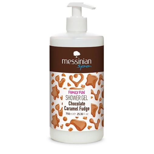 Messinian Spa Family Fun Shower Gel Chocolate Caramel Fudge Αφρόλουτρο με Άρωμα Σοκολάτα 750ml
