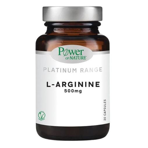 Power of Nature Platinum Range L-Arginine 500 mg 30 φυτικές κάψουλες