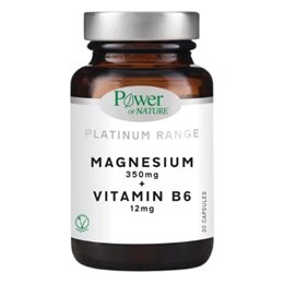 Power of Nature Platinum Range Magnesium 350 mg + Vitamin B6 12 mg 30 φυτικές κάψουλες POWER Οστά & Αρθρώσεις