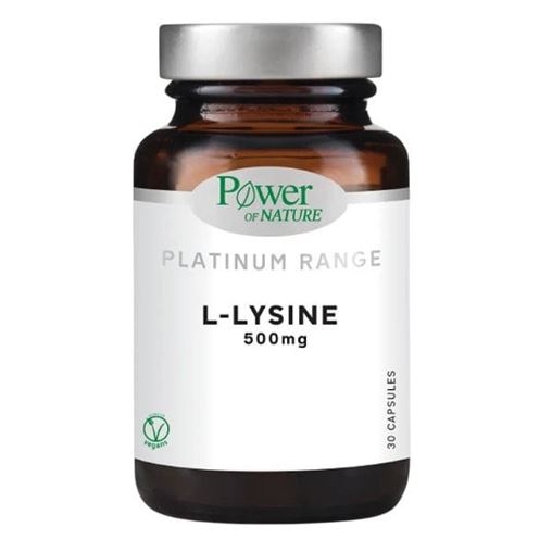 Power of Nature Platinum Range L-Lysine 500 mg 30 φυτικές κάψουλες