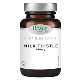 Power of Nature Platinum Range Milk Thistle 140 mg 30 φυτικές κάψουλες POWER Προστασία 'Ηπατος