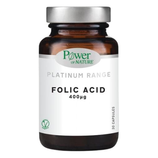 Power of Nature Platinum Range Folic Acid 400 μg 30 φυτικές κάψουλες