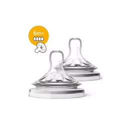 PHILIPS AVENT Θηλές Σιλικόνης Natural Response Ροή 6 (2 τεμάχια) 6m+ AVENT Θηλές