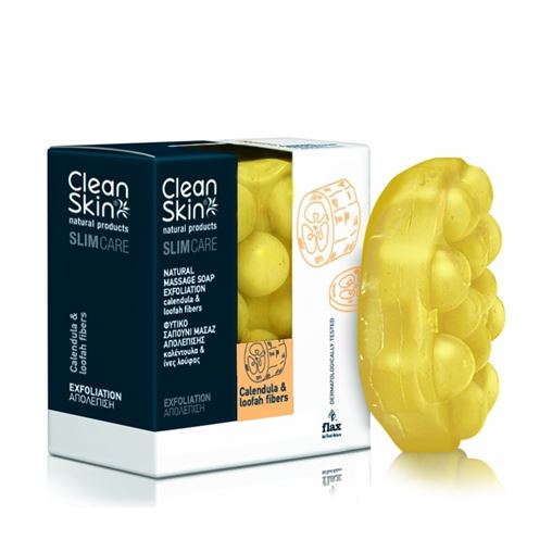 CleanSkin Promo Slim Care Φυτικό Σαπουνί για Μασάζ & Απολέπιση με Καλέντουλα & Ίνες Λούφας, 100gr
